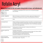 Remmers ROFALIN ACRYL 5L SCHWARZ Wetterschutzfarbe für Holz