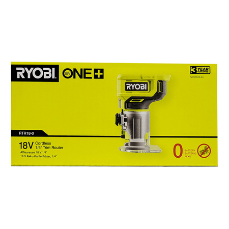 Ryobi RTR18-0 défonceuse sans fil 18V ONE+ (sans batterie ni chargeur), compacte