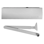 Kit GEZE ARGENT – Ferme-porte avec bras et plaque de montage TS 2000 V BC Argent pour porte à un vantail jusqu’à 1250 mm de large avec goupilles