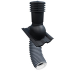 Kit Eurovent VENTOS X PLUS 150 mm Noir RAL 9005 + FLEXOS X PLUS 60 cm Gris