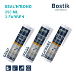 BOSTIK Seal'N'Bond Colle de montage Adhésif Mastic Cartouche 290 ML gris