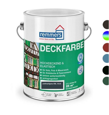 Remmers Peinture couvrante [Deckfarbe] 2,5L Anthracite