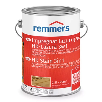 Remmers HK Lasur 2,5 L Incolore – Imprégnant 3-en-1 pour bois