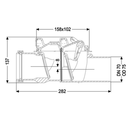 Kessel Clapet anti-retour Staufix DN 70 73070