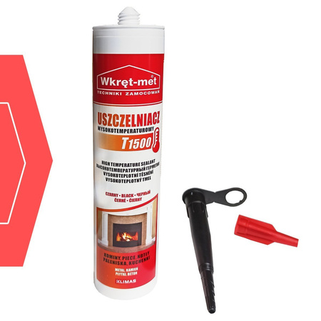 KLIMAS Mastic Silicone Haute Température Joint Réfractaire 310ml