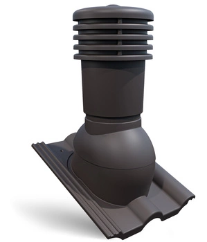 Bandloo  VENTOS X – PLUS R Brun 150 mm – sortie de toit pour tuiles béton