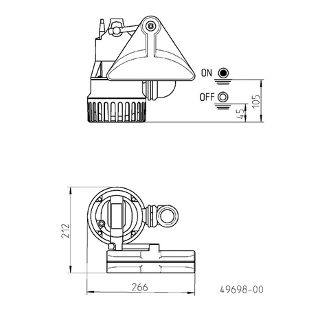 Jung Pumpen JP50000 U3KS Pompe submersible avec commutation automatique 0,32 kW