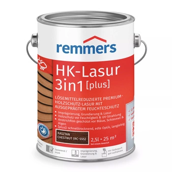 Remmers HK-Lazura 3en1 Plus Châtaignier 2,5 L – lasure pour bois extérieur