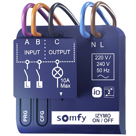 Somfy IZYMO io 1822649 Micro-récepteur Marche/Arrêt