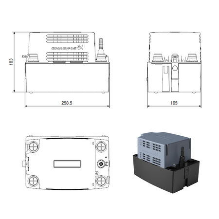 Grundfos Pompe CONLIFT1 LS 98455601 230V