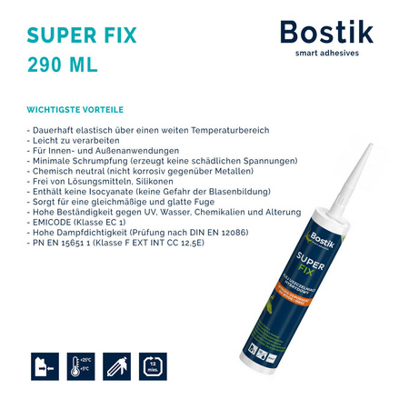 BOSTIK Seal'N'Bond Montagekleber Klebstoff Dichtmasse Kartusche 290 ML weiß