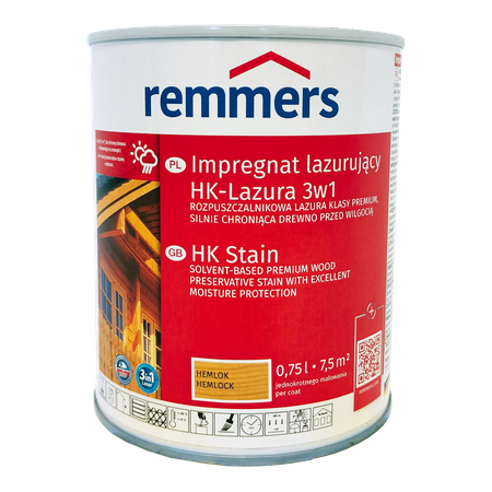 Remmers HK Lasur 0,75 L Hemlock – Imprégnant 3-en-1 pour bois