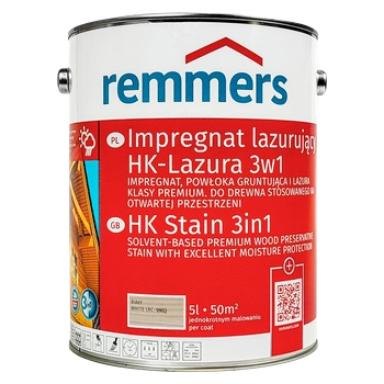 Remmers HK Lasur 5 L Blanc – Imprégnant 3-en-1 pour bois