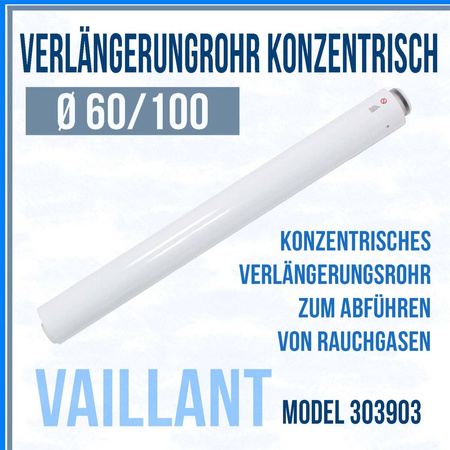 Vaillant Tube Ø 60/100 1m d'extension concentrique