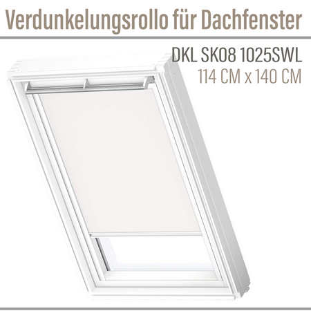 Velux Store occultant DKL SK08 1025SWL 114x140 avec guides blancs