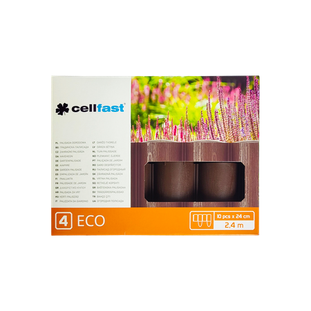 Kit 12x Cellfast bordure de jardin 4 ECO marron /12 boîtes/ (28,8 m)