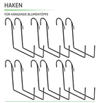 12x CROCHET POUR JARDINIÈRE POUR BALUSTRADE DRTC500 / DRT500