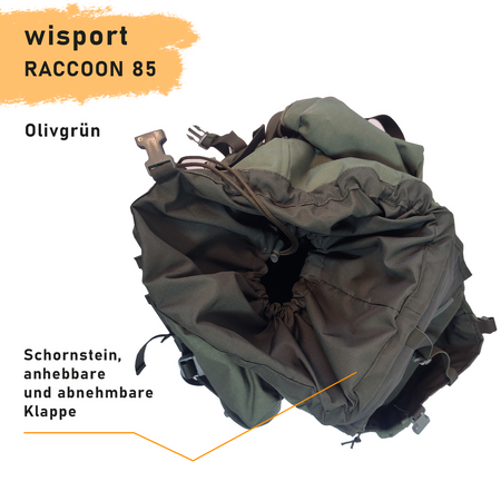 Wisport sac à dos RACCOON 85 OLIVE GREEN