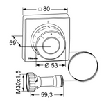 Heimeier F 2805-00.500 5m Tête thermostatique avec capteur à distance