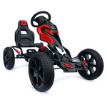 Grand go kart à pédales #scout, jusqu'à 60kg, couleur rouge