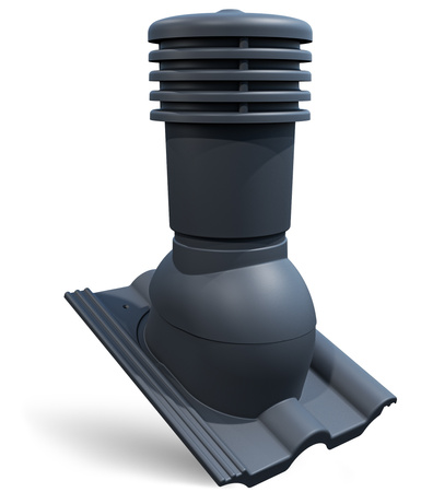 Bandloo VENTOS X – PLUS R Anthracite 150mm – sortie de toit pour tuiles