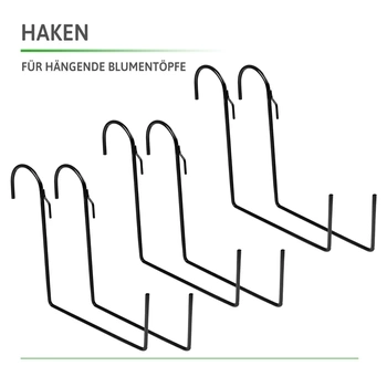  6x CROCHET POUR JARDINIÈRE POUR BALUSTRADE DRTC500 / DRT500