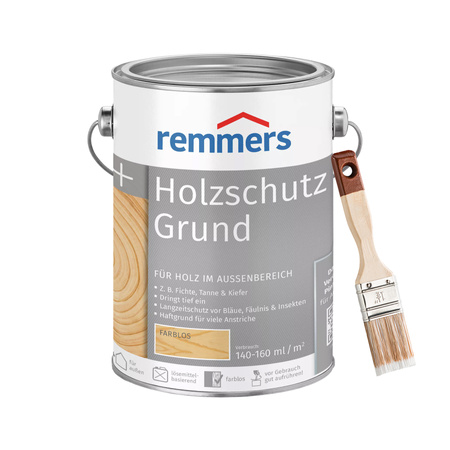 Bandloo Set Remmers Holzschutz-Grund 2,5L + pinceau - Protection bois