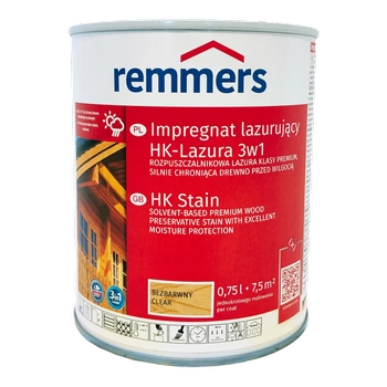 Remmers HK Lasur 0,75 L Incolore – Imprégnant 3-en-1 pour bois