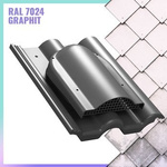 AÉRATEUR TILE P60 P1805 PAROTEC Aérateur RAL 7024 Graphite TILE P60 P1805 pour toiture