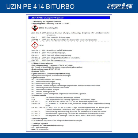 UZIN PE 414 BiTurbo 1-composant 12 kg ~10L Primaire PUR rapide pour parquets