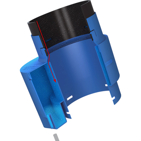 BANDLOO Kit ventilation DN150 – Ruroflex KLIK + séparateur 150 mm Anthracite