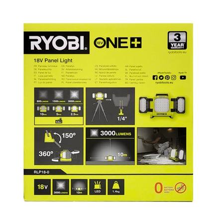 Ryobi RLP18-0 panneau lumineux de chantier 18 V ONE+ (sans batterie)