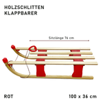 Luge d'enfant en bois laqué écologique ROUGE