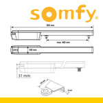 Somfy Ixengo L 24V Comfort Pack iO Motorisation pour Portail Battant 2 Vantaux