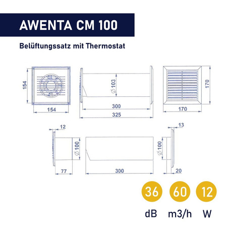 Awenta Ventilateur COSY CM100