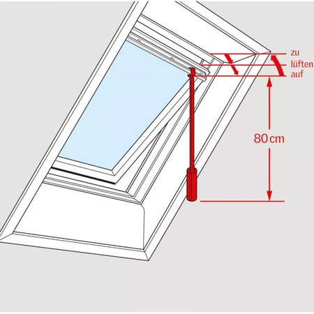 Velux ZCZ 080 Perche de commande pour volets roulants – 80 cm