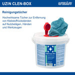 Chiffons UZIN Clean Box enlèvent résidus d'adhésifs, sèchent vite, 72 pcs.