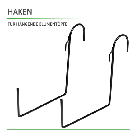 6x Crochet pour jardinière pour balustrade DRTC500 / DRT500