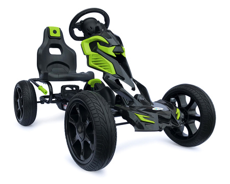 Grand go kart à pédales #scout,  jusqu'à 60kg, couleur vert