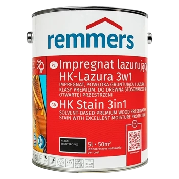 Remmers HK Lasur 5 L Ébène – Imprégnant 3-en-1 pour bois