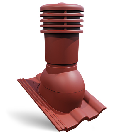 Bandloo VENTOS X – PLUS R Châtaigne 150 mm – sortie de toit pour tuiles béton