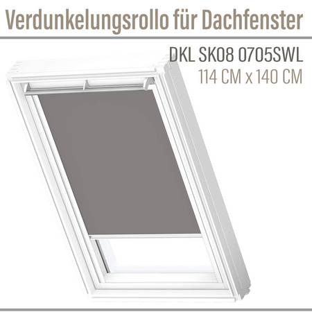 Velux Store occultant DKL SK08 0705SWL 114x140 avec guides blancs