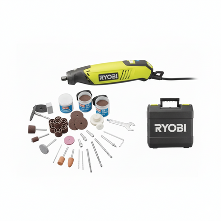 Ryobi EHT150V mini-meuleuse droite 150 W avec coffret de 115 accessoires