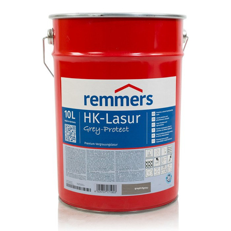 Remmers HK Lasur Grey Protect 10 L Gris graphite – Imprégnant 3-en-1 pour bois