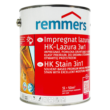 Remmers HK Lasur 5 L Pin/Mélèze – Imprégnant 3-en-1 pour bois