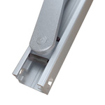 GEZE TS 3000 V – ferme-porte + rail coulissant + plaque de montage, argent