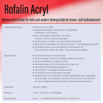 Remmers ROFALIN ACRYL 5L SCHWARZ Wetterschutzfarbe für Holz