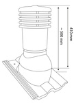 Kit Eurovent VENTOS X PLUS 150 mm Châtaigne RAL 3009  + FLEXOS X PLUS 60 cm Gris
