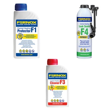 Bandloo Set Fernox F3+F1+F4 – kit pour nettoyer et protéger le chauffage