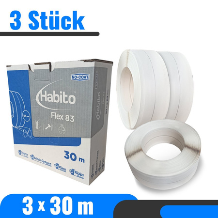 3x RIGIPS NO-COAT Protection d'angle flexible 30 M 83MM